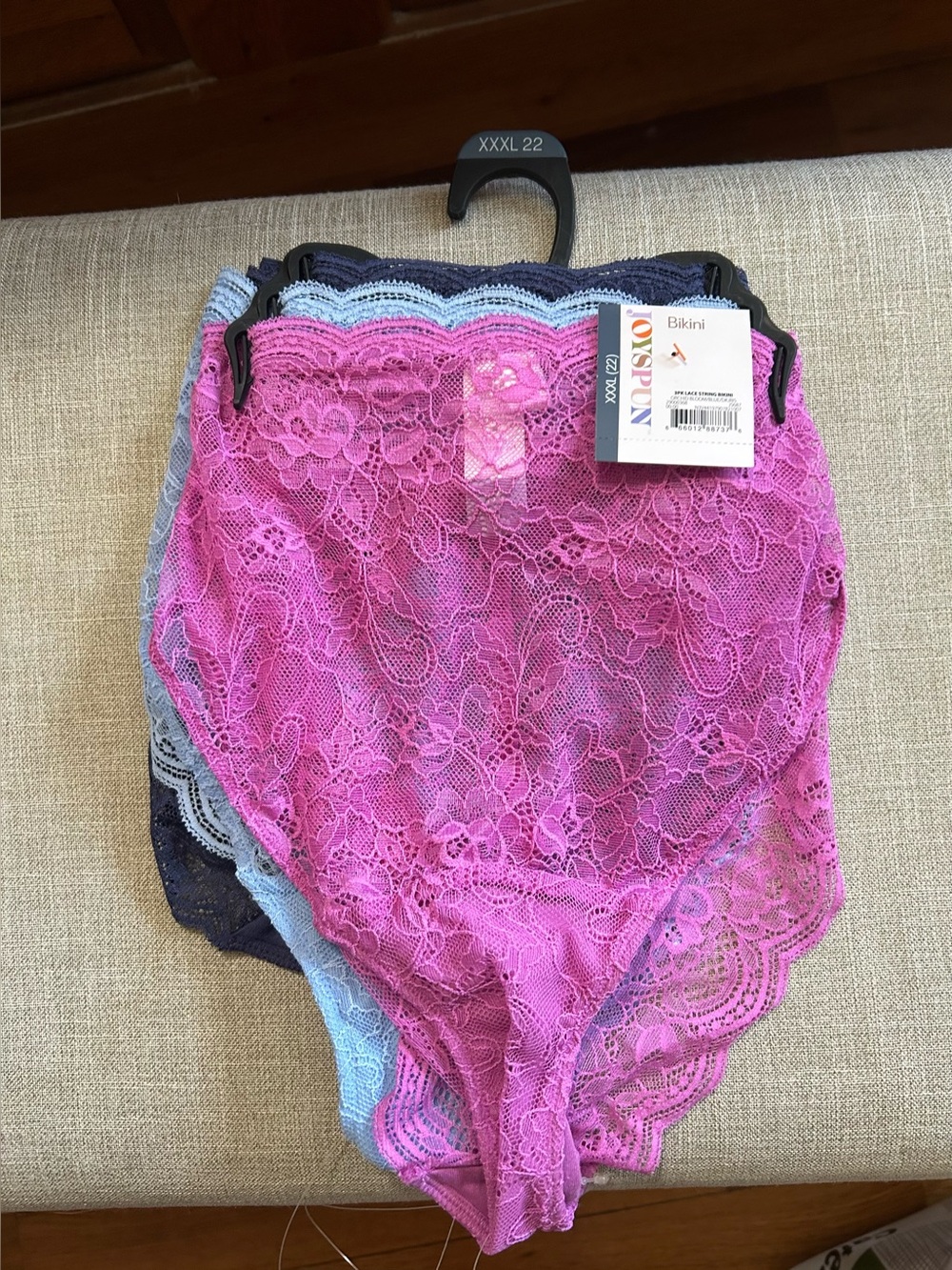 Women’s Joyspun Lace Bikini Panties Size XXXL 22 (2x)